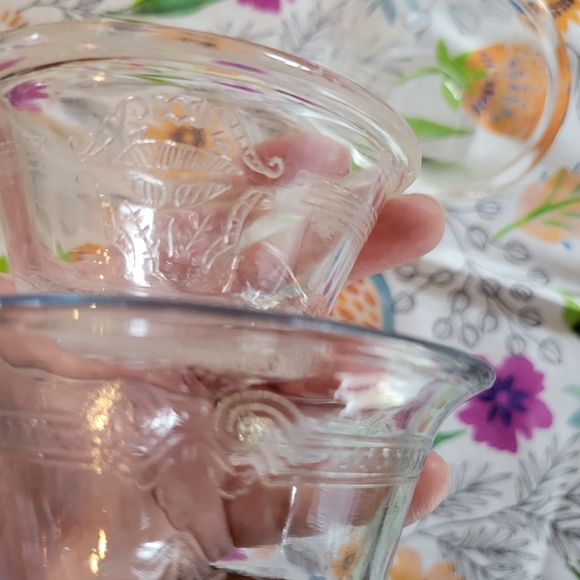 Vintage Ramekin Custard Dishes ~  Fire King (blue) &  GlasBake (2-clear)~ Salsa - Picture 7 of 9